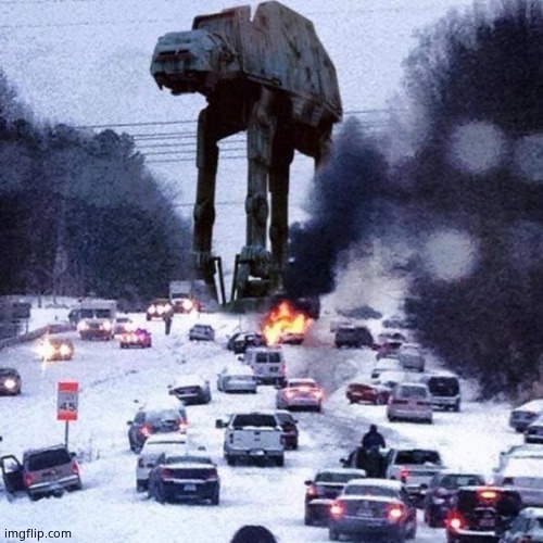 AT-AT snowstorm | image tagged in at-at snowstorm | made w/ Imgflip meme maker