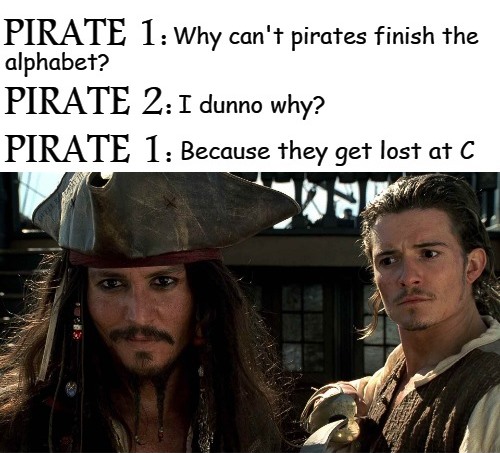 Pirates of the Caribbean Lost At C Joke Blank Template - Imgflip