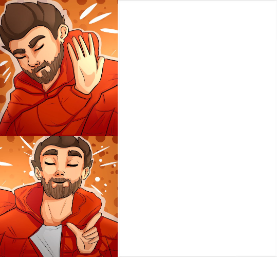 Drake Hotline Bling - in anime Blank Meme Template