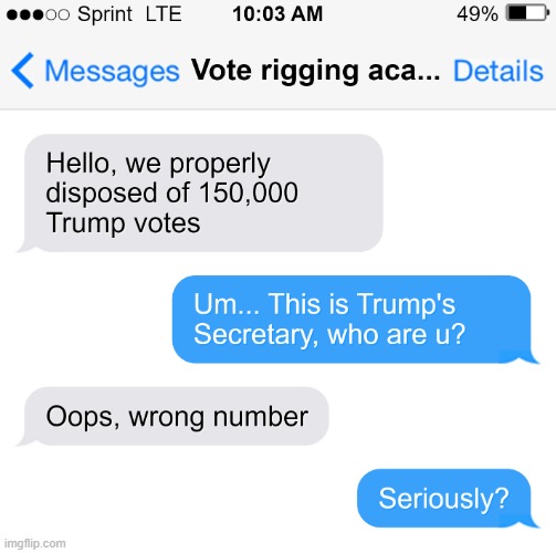 Very Busted!!! | image tagged in lol,funny,vote rigging | made w/ Imgflip meme maker