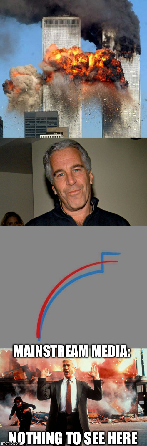 “The hardest thing to explain is the glaringly evident which everybody has decided not to see.” ― Ayn Rand, The Fountainhead | MAINSTREAM MEDIA: NOTHING TO SEE HERE | image tagged in 9/11,jeffrey epstein,electoral fraud 2020,nothing to see here,politics,memes | made w/ Imgflip meme maker