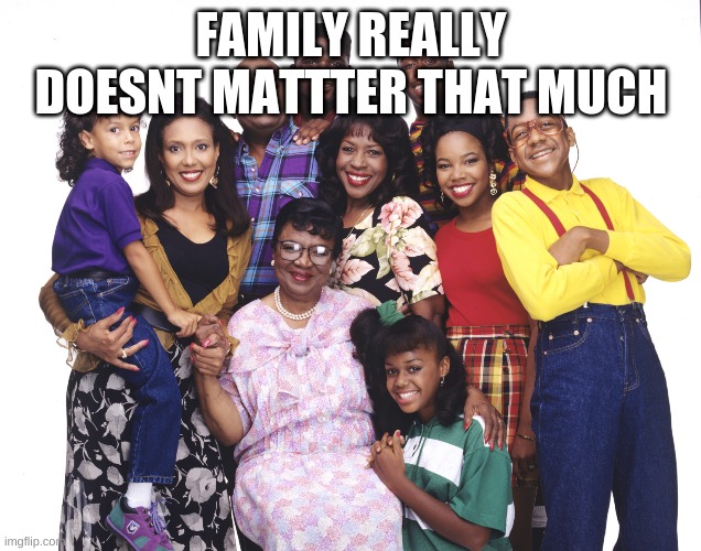 Family Matters | FAMILY REALLY DOESNT MATTTER THAT MUCH | image tagged in family matters | made w/ Imgflip meme maker