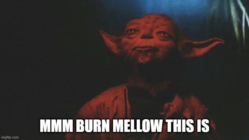 Puff Puff Pass Yoda! | MMM BURN MELLOW THIS IS | image tagged in there is another | made w/ Imgflip meme maker