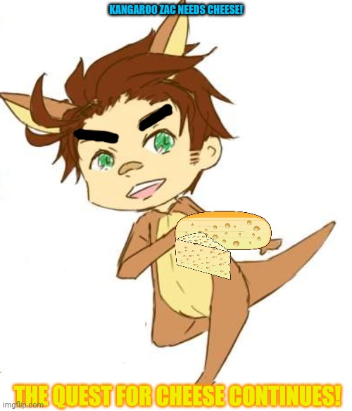 KANGAROO ZAC NEEDS CHEESE! THE QUEST FOR CHEESE CONTINUES! | made w/ Imgflip meme maker