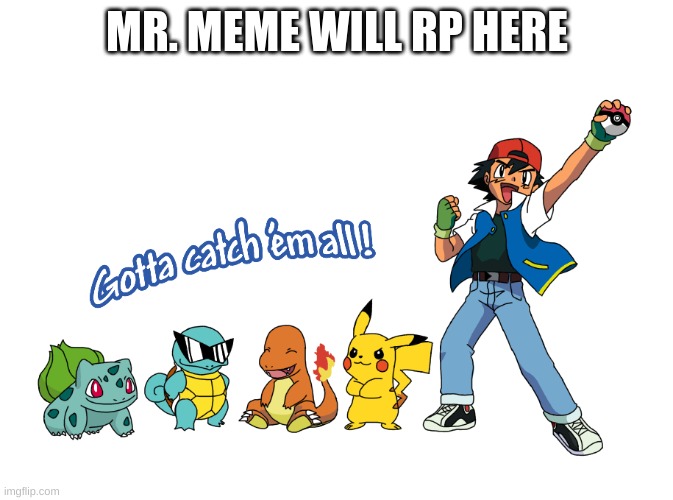 CAn we get the main character over here? | MR. MEME WILL RP HERE | image tagged in gotta catch em all | made w/ Imgflip meme maker