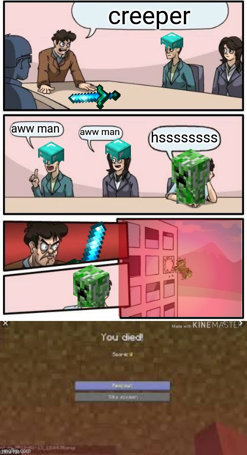 don't really post in the gaming stream often | creeper; aww man; aww man; hssssssss | image tagged in memes,boardroom meeting suggestion,you died,gaming,minecraft,creeper aww man | made w/ Imgflip meme maker