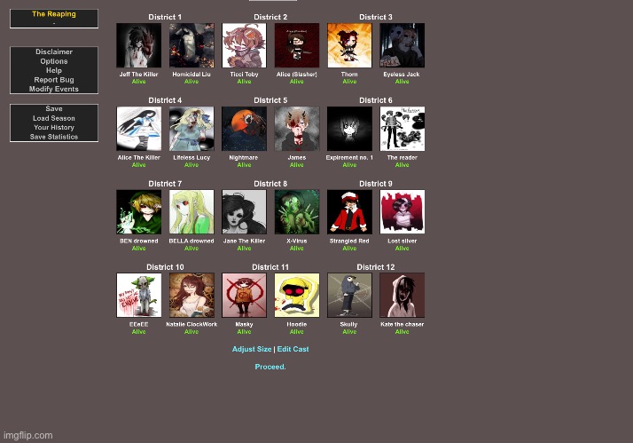 Creepypasta hunger games, because yes | made w/ Imgflip meme maker