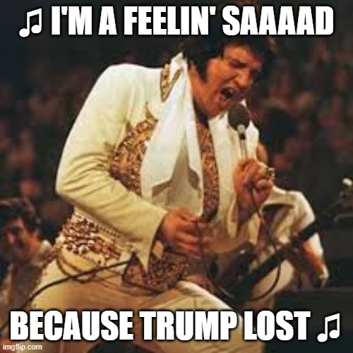 ♫ I'M A FEELIN' SAAAAD BECAUSE TRUMP LOST ♫ | made w/ Imgflip meme maker