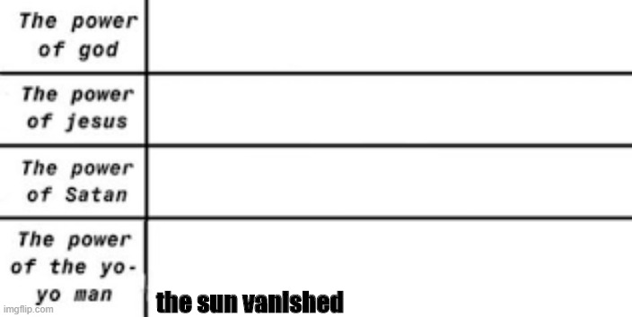 the sun vanished | made w/ Imgflip meme maker