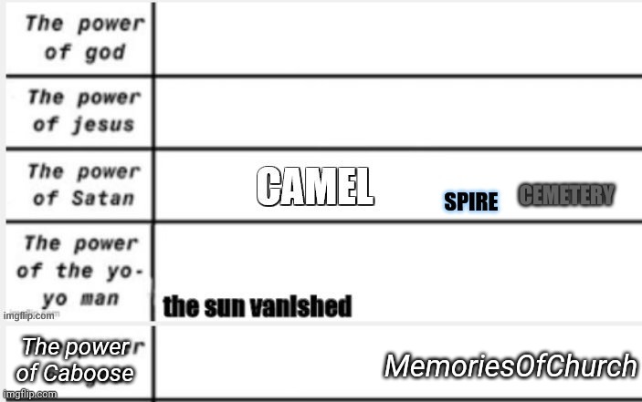 The power of Caboose; MemoriesOfChurch | image tagged in memoriesofchurch | made w/ Imgflip meme maker