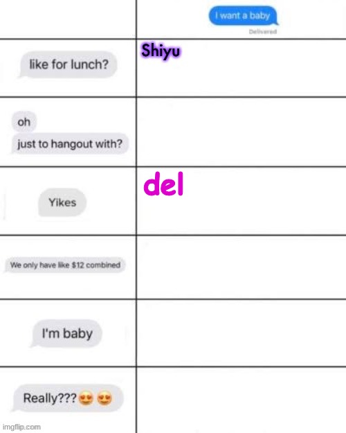 del | made w/ Imgflip meme maker