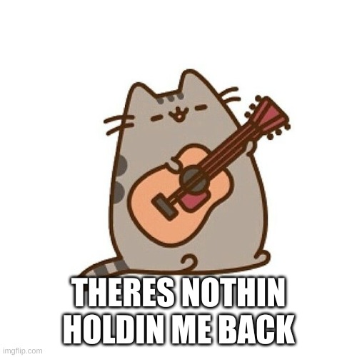 This Pusheen | THERES NOTHIN HOLDIN ME BACK | image tagged in this pusheen | made w/ Imgflip meme maker