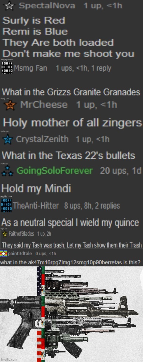 BEHOLD THE HOLY GUNSMASHING | image tagged in texas guns | made w/ Imgflip meme maker