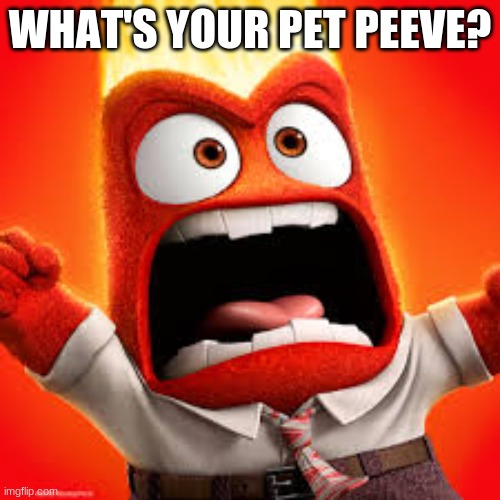 I think I spelled it wrong oh well | WHAT'S YOUR PET PEEVE? | image tagged in inside out anger | made w/ Imgflip meme maker