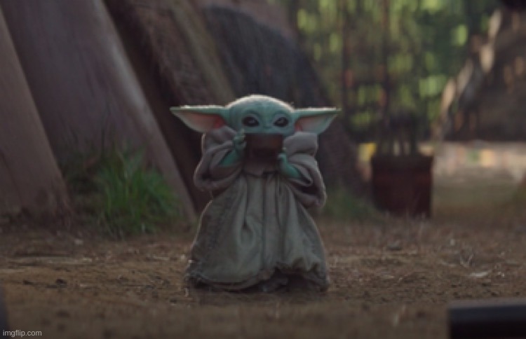 Baby Yoda sipping soup | image tagged in baby yoda sipping soup | made w/ Imgflip meme maker