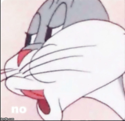 Bugs Bunny "No" | image tagged in bugs bunny no | made w/ Imgflip meme maker