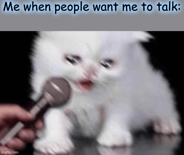 Me when people want me to talk: | made w/ Imgflip meme maker