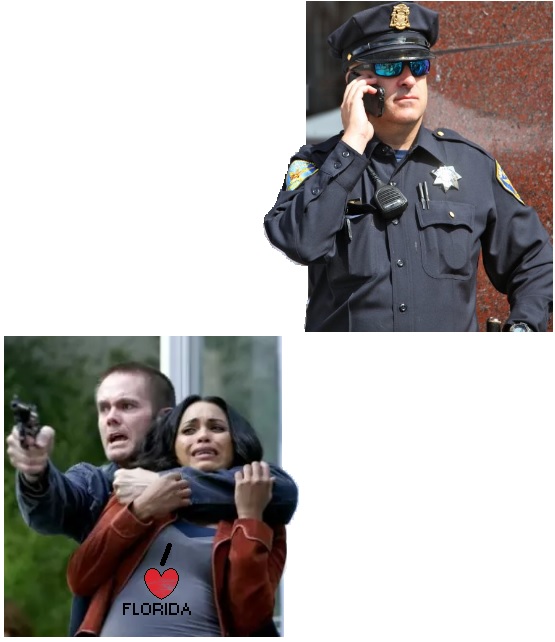 High Quality Cop Hostage Talk Blank Meme Template