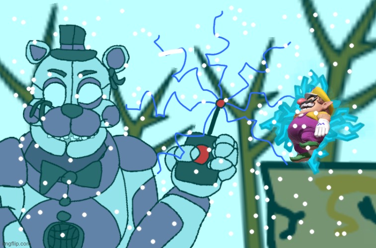 Wario meets Funtime Freddy during winter and dies to a high voltage controlled shock as a result.mp3 | image tagged in wario,dies,wario dies | made w/ Imgflip meme maker