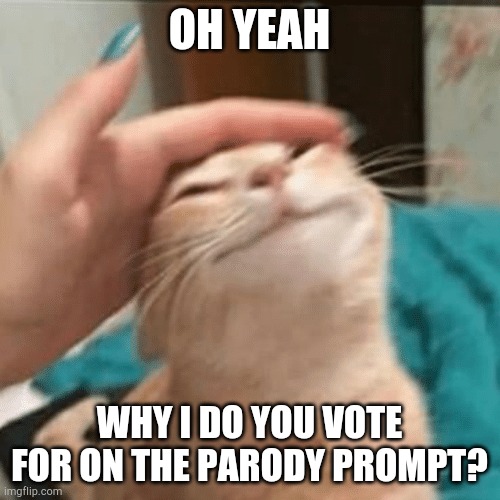 It's really either Me or Danny | OH YEAH; WHY I DO YOU VOTE FOR ON THE PARODY PROMPT? | image tagged in pet the cat | made w/ Imgflip meme maker