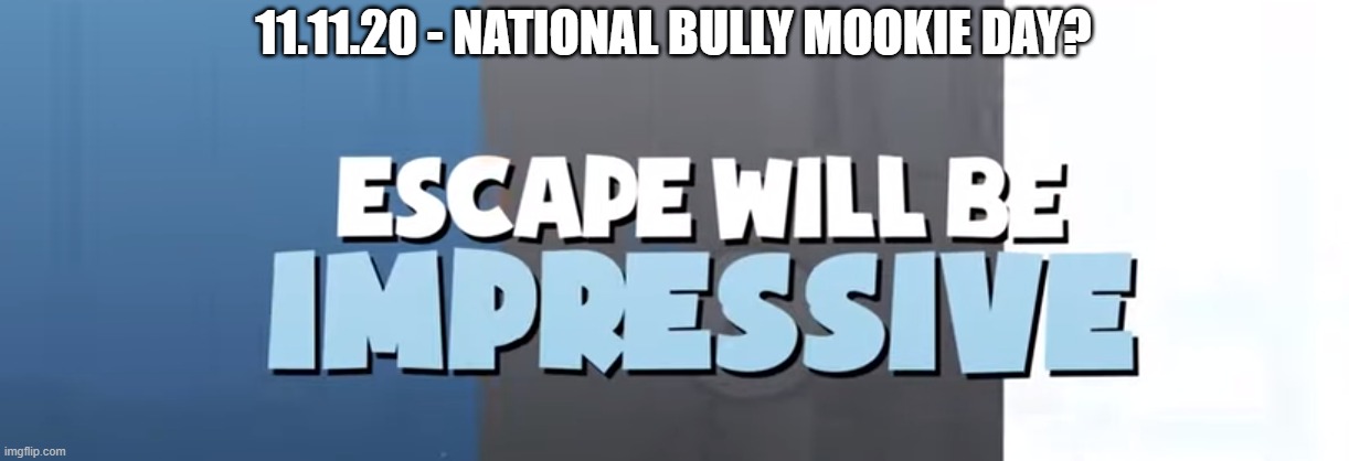 11.11.20 - NATIONAL BULLY MOOKIE DAY? | made w/ Imgflip meme maker