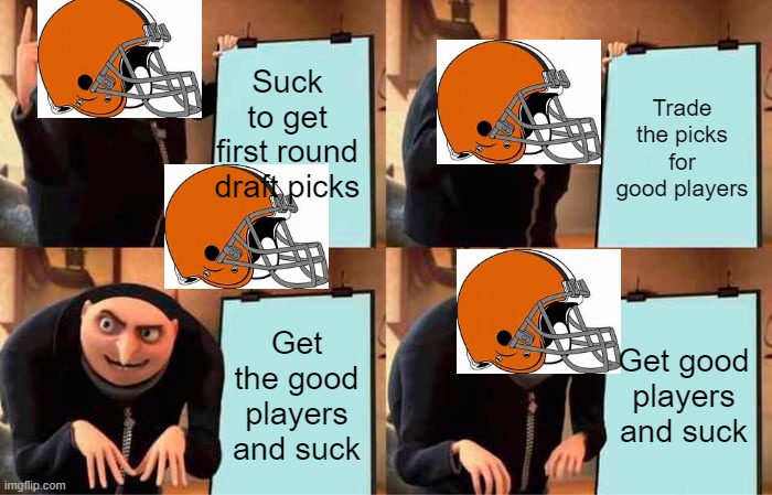 Gru's Plan | Suck to get first round draft picks; Trade the picks for good players; Get the good players and suck; Get good players and suck | image tagged in memes,gru's plan | made w/ Imgflip meme maker