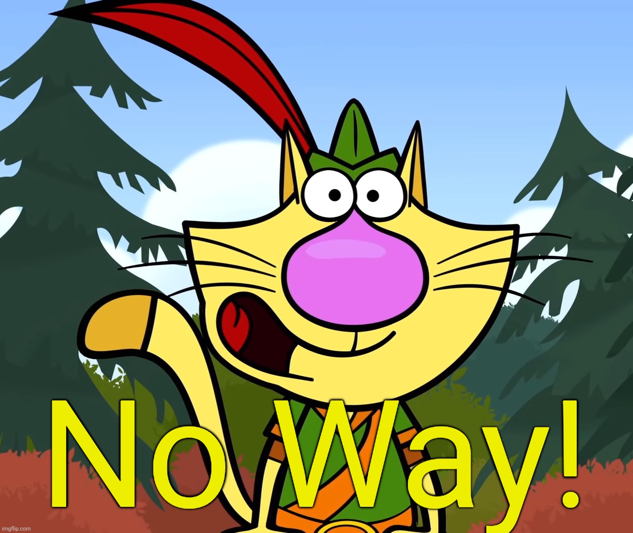 No Way!! (Nature Cat) | No Way! | image tagged in no way nature cat | made w/ Imgflip meme maker