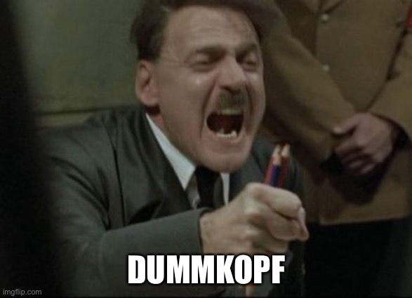 Hitler Downfall | DUMMKOPF | image tagged in hitler downfall | made w/ Imgflip meme maker