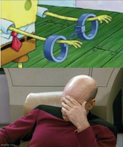 Spongebob Logic | image tagged in memes,captain picard facepalm | made w/ Imgflip meme maker