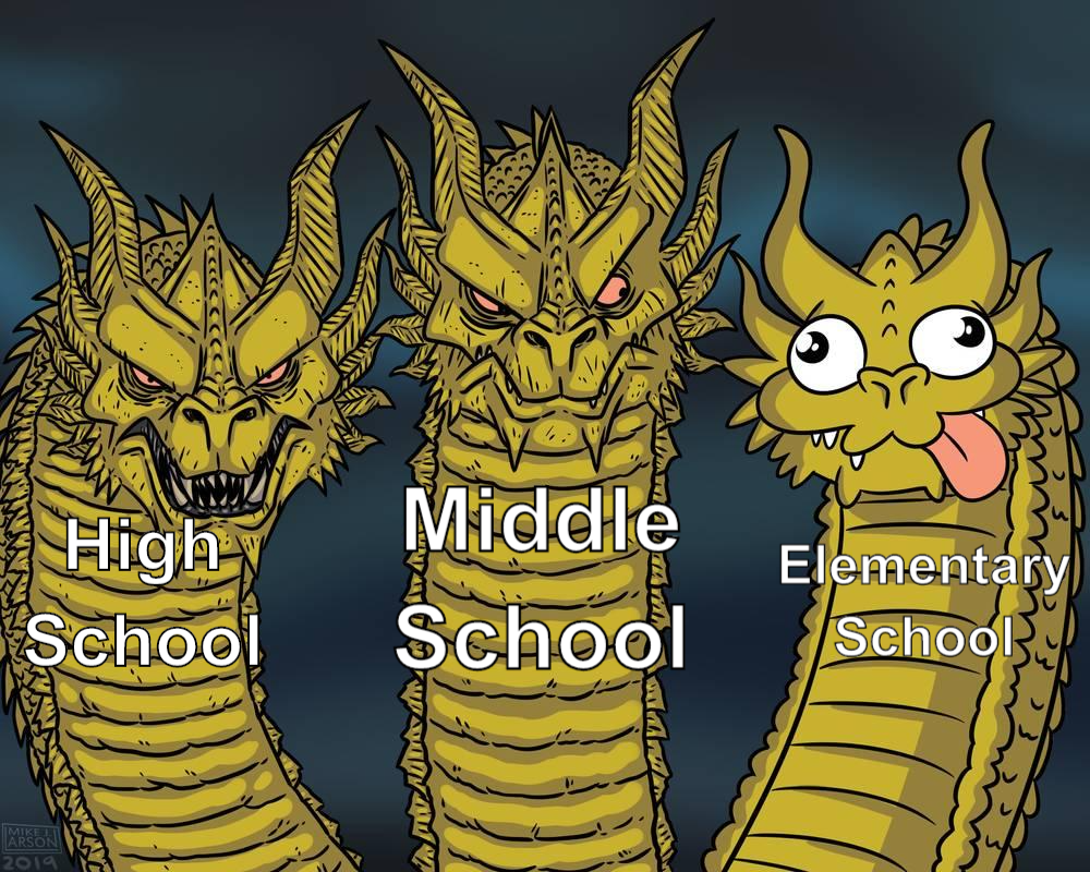 School in a nutshell Blank Meme Template