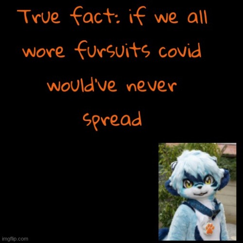 this fact is so true | image tagged in fursuit | made w/ Imgflip meme maker