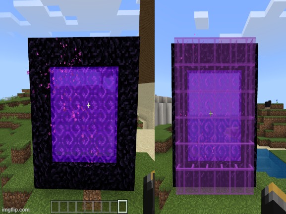 I encountered this in Minecraft. I think it's cursed (I DID NOT MAKE THIS PORTAL) | image tagged in minecraft,wtf,cursed | made w/ Imgflip meme maker