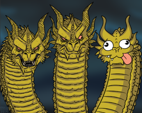 High Quality King Ghidorah (Slightly better) Blank Meme Template