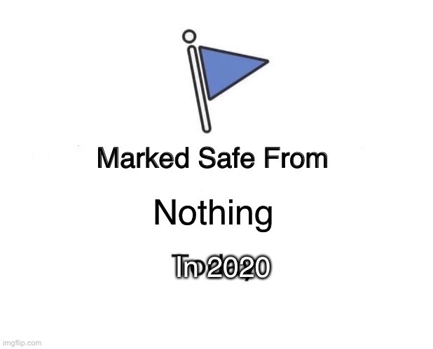 Marked safe from nothing in 2020 | Nothing; In 2020 | image tagged in memes,marked safe from | made w/ Imgflip meme maker