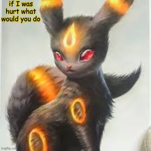 (hurt as in the pain type) | if I was hurt what would you do | made w/ Imgflip meme maker