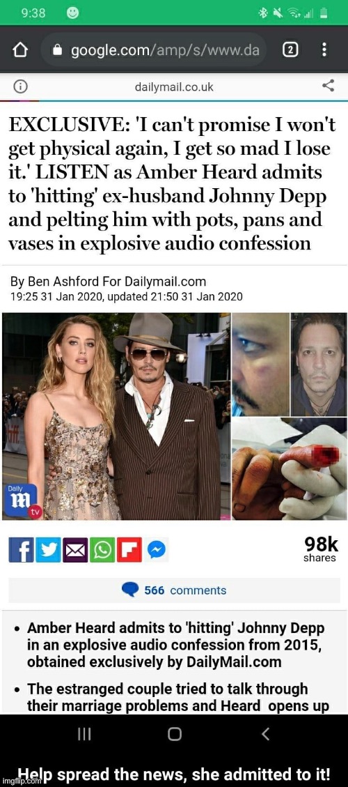 Not My Meme Just Thought I’d Get It Out There | image tagged in johnny depp,abuse,breaking news,news | made w/ Imgflip meme maker