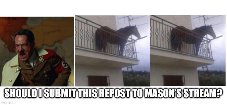 SHOULD I SUBMIT THIS REPOST TO MASON’S STREAM? | made w/ Imgflip meme maker
