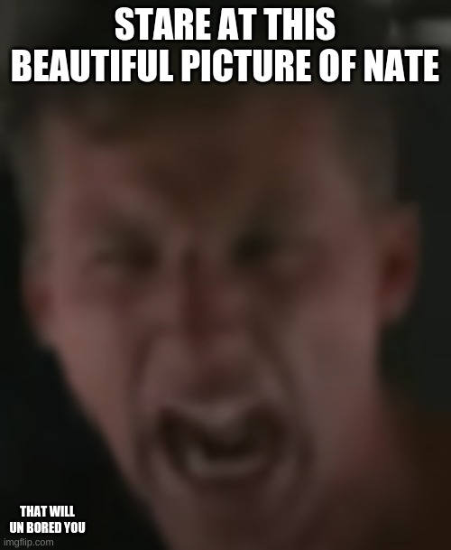 STARE AT THIS BEAUTIFUL PICTURE OF NATE THAT WILL UN BORED YOU | made w/ Imgflip meme maker