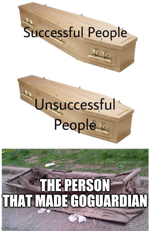 coffin meme | THE PERSON THAT MADE GOGUARDIAN | image tagged in coffin meme | made w/ Imgflip meme maker