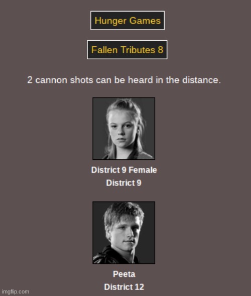 Fallen Tributes: Luckily, it was just the NPCs. | made w/ Imgflip meme maker