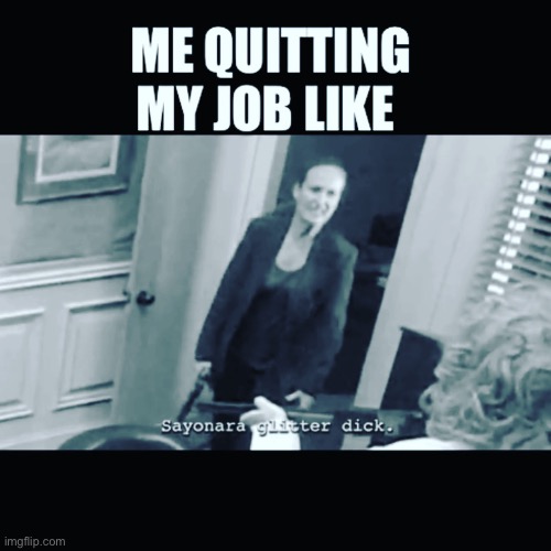 image tagged in job,quitting,work,work sucks | made w/ Imgflip meme maker