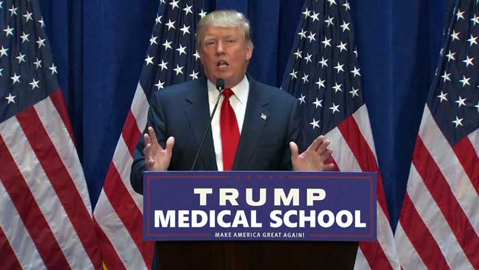 Trump Medical School Blank Meme Template