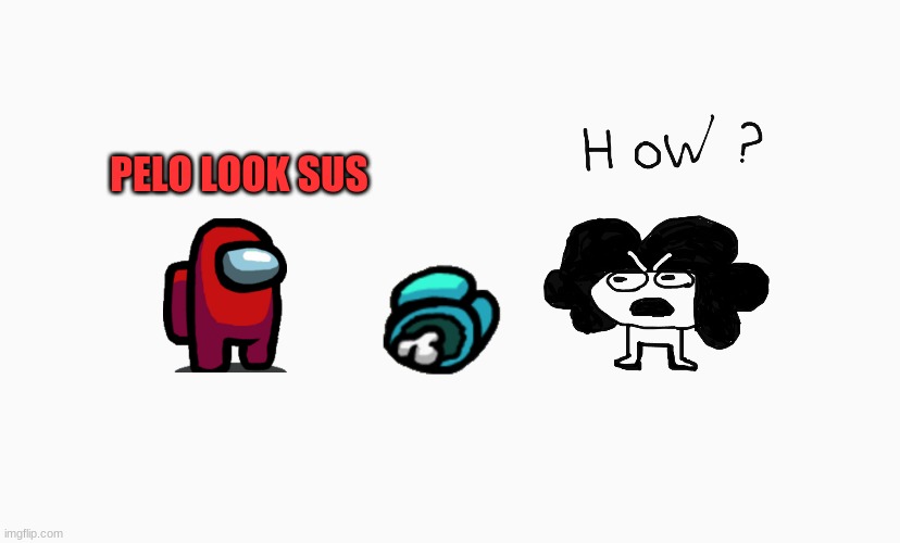 pelo how #4 | PELO LOOK SUS | image tagged in sr pelo,among us | made w/ Imgflip meme maker