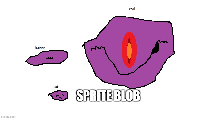 sprite blob | SPRITE BLOB | image tagged in ocs,blob,wow,oh wow are you actually reading these tags,dont read these tags,wh2q | made w/ Imgflip meme maker