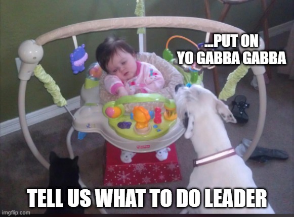 Baby | ...PUT ON YO GABBA GABBA; TELL US WHAT TO DO LEADER | image tagged in funny memes | made w/ Imgflip meme maker