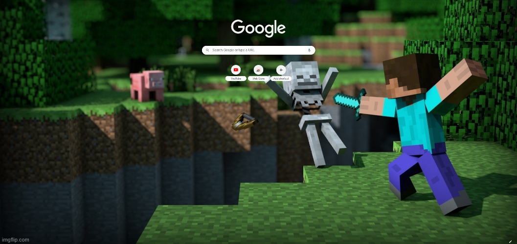 Need I Clarify? | image tagged in chrome,google chrome,nostalgia,throwback,minecraft,wallpapers | made w/ Imgflip meme maker