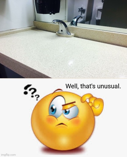 The bathroom faucet; without the bathroom sink | image tagged in well that's unusual,you had one job,memes,funny,task failed successfully,visible frustration | made w/ Imgflip meme maker