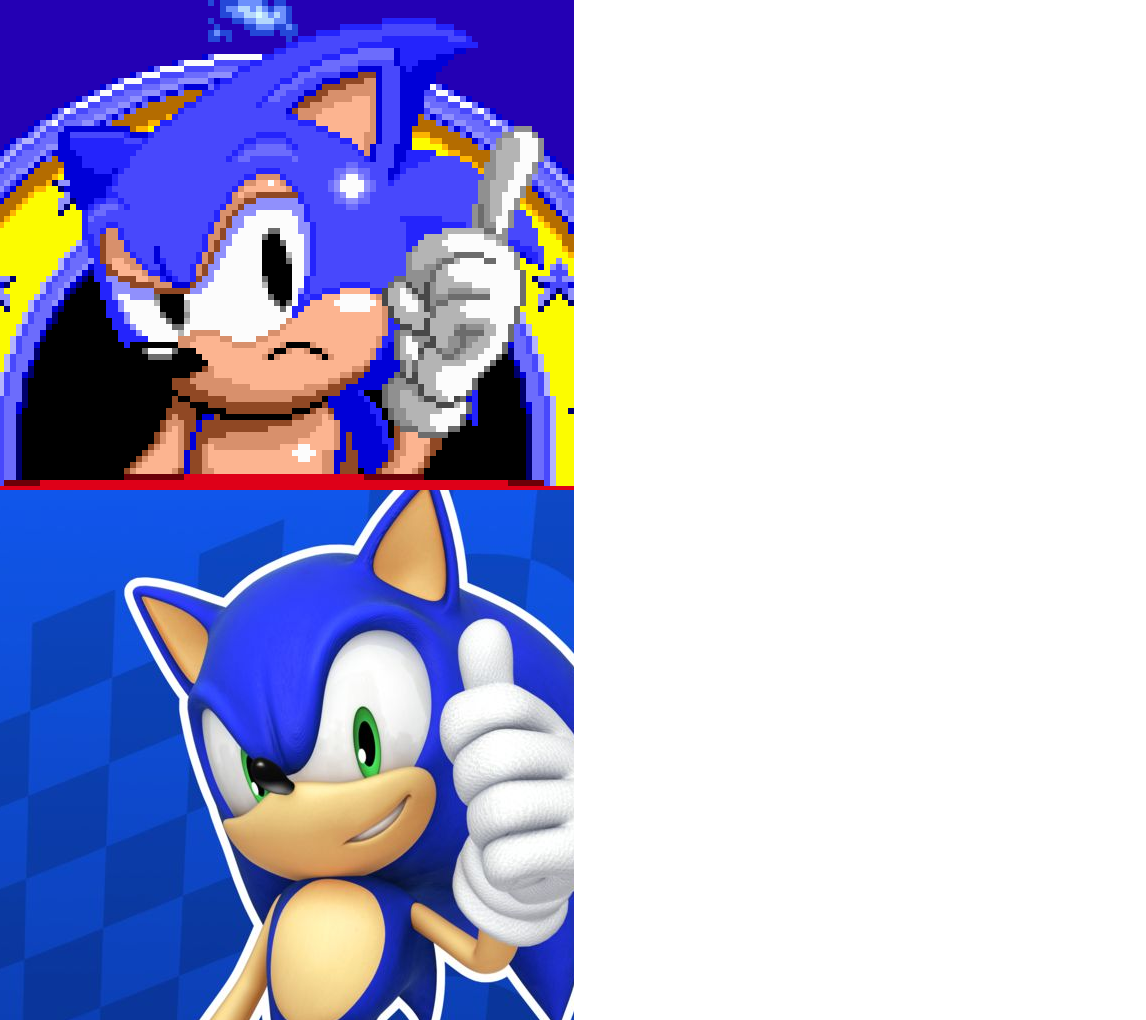 High Quality Sonic the Hedgehog Hotline Bling Blank Meme Template