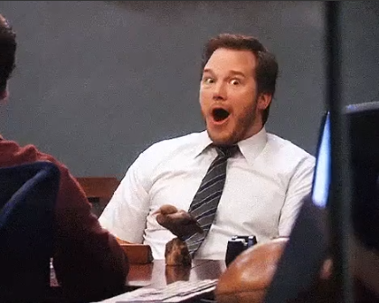Andy Dwyer Excited Blank Meme Template