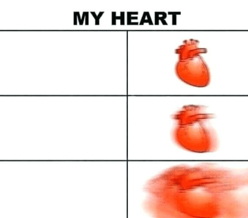 High Quality Beating Heart Blank Meme Template